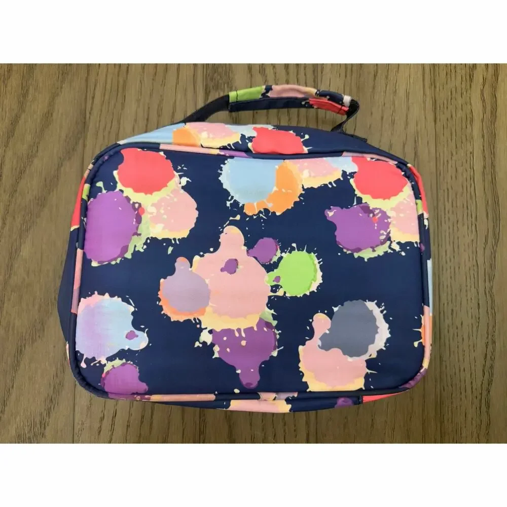 Girls Backpack & Lunch Bag Set Paint Splatter Print